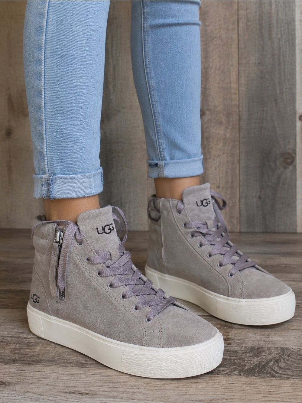 UGG‎ Gray High-Top Sneakers -size 5.5